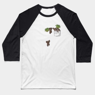 Cute Pocket Monkeys Baseball T-Shirt